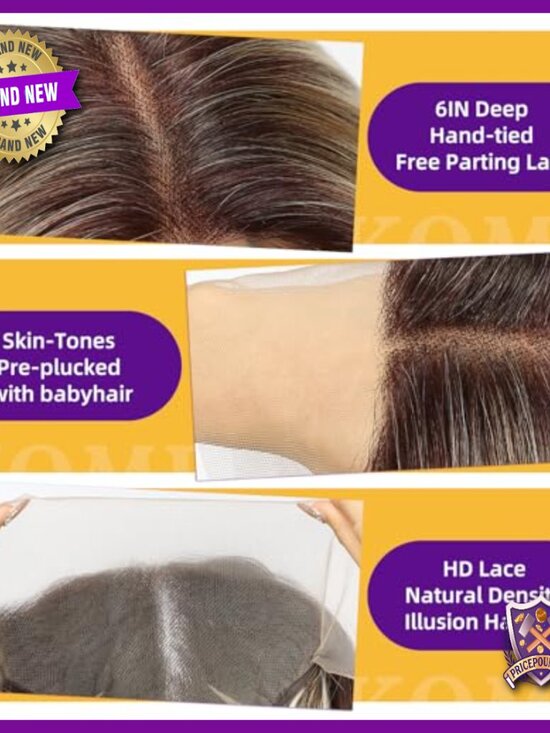 13x6 Lace Front Wig Synthetic Straight Layered Glueless Daily Use main image 6